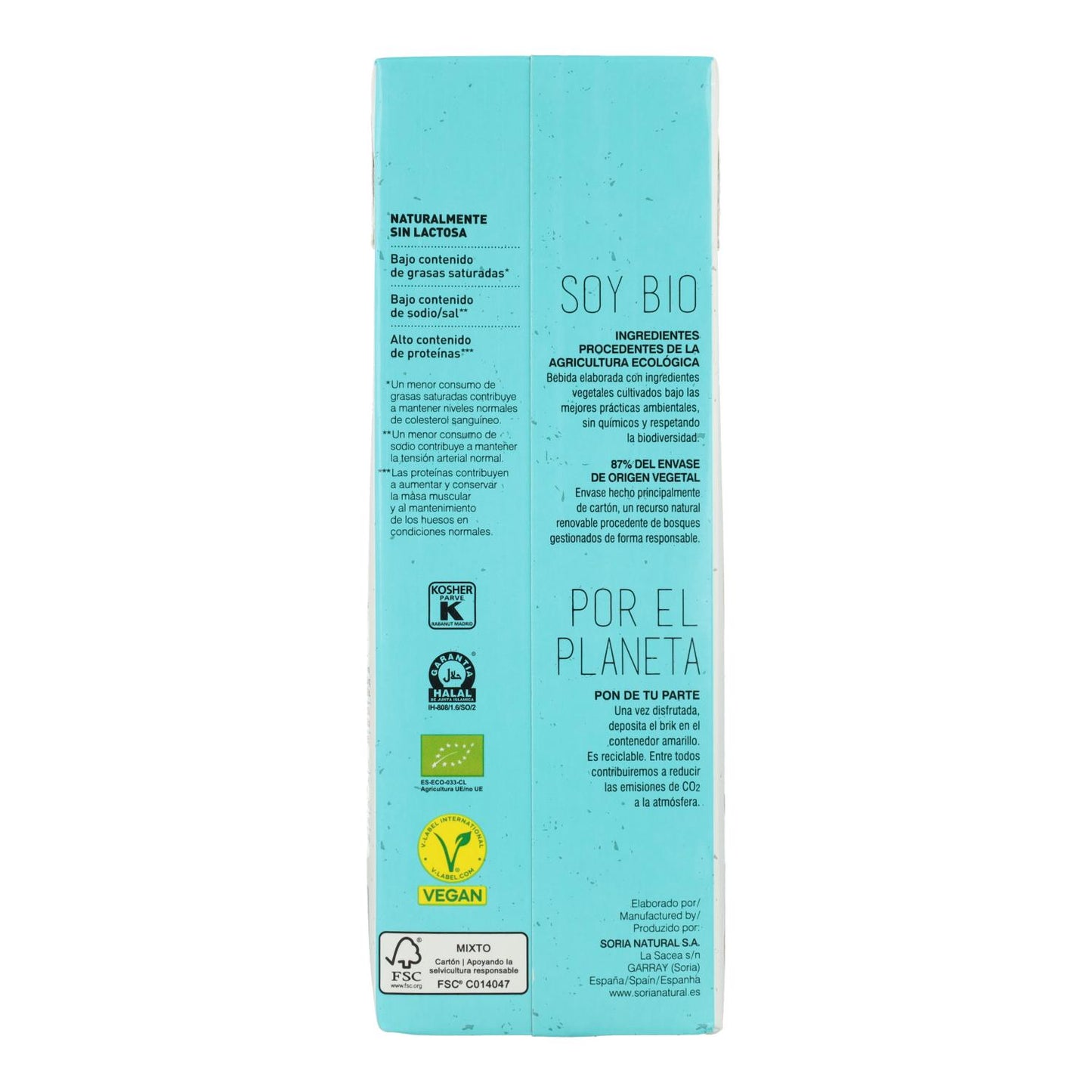 6-pack ekologisk sojadryck Soria Natural 1 l