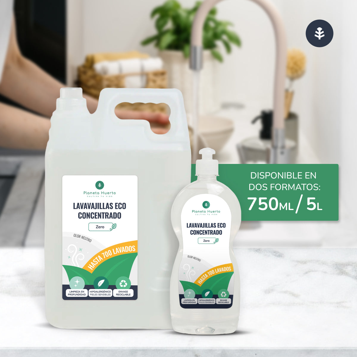 Manuell diskmaskin Allergivänlig Oparfymerad Eco Planeta Huerto 5l