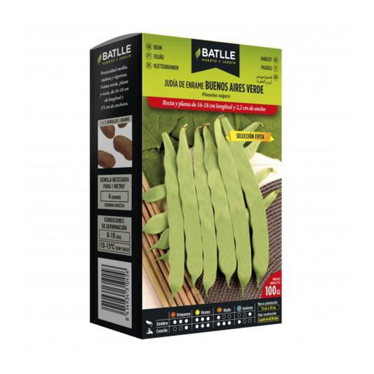 Graines de haricots plats Buenos Aires verts Evita 100 g Batlle