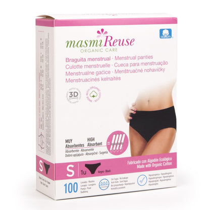 Culotte menstruelle en coton biologique Masmi taille M