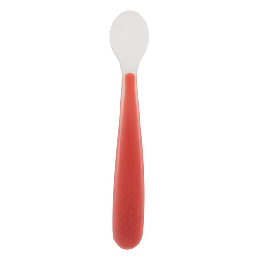 Cuillère en silicone rouge 6m+ 1 unité Chicco