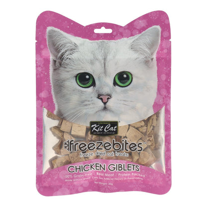 Kit Cat FreezeBites - Kippenlever 20 g Natuurlijke gevriesdroogde snack voor katten
