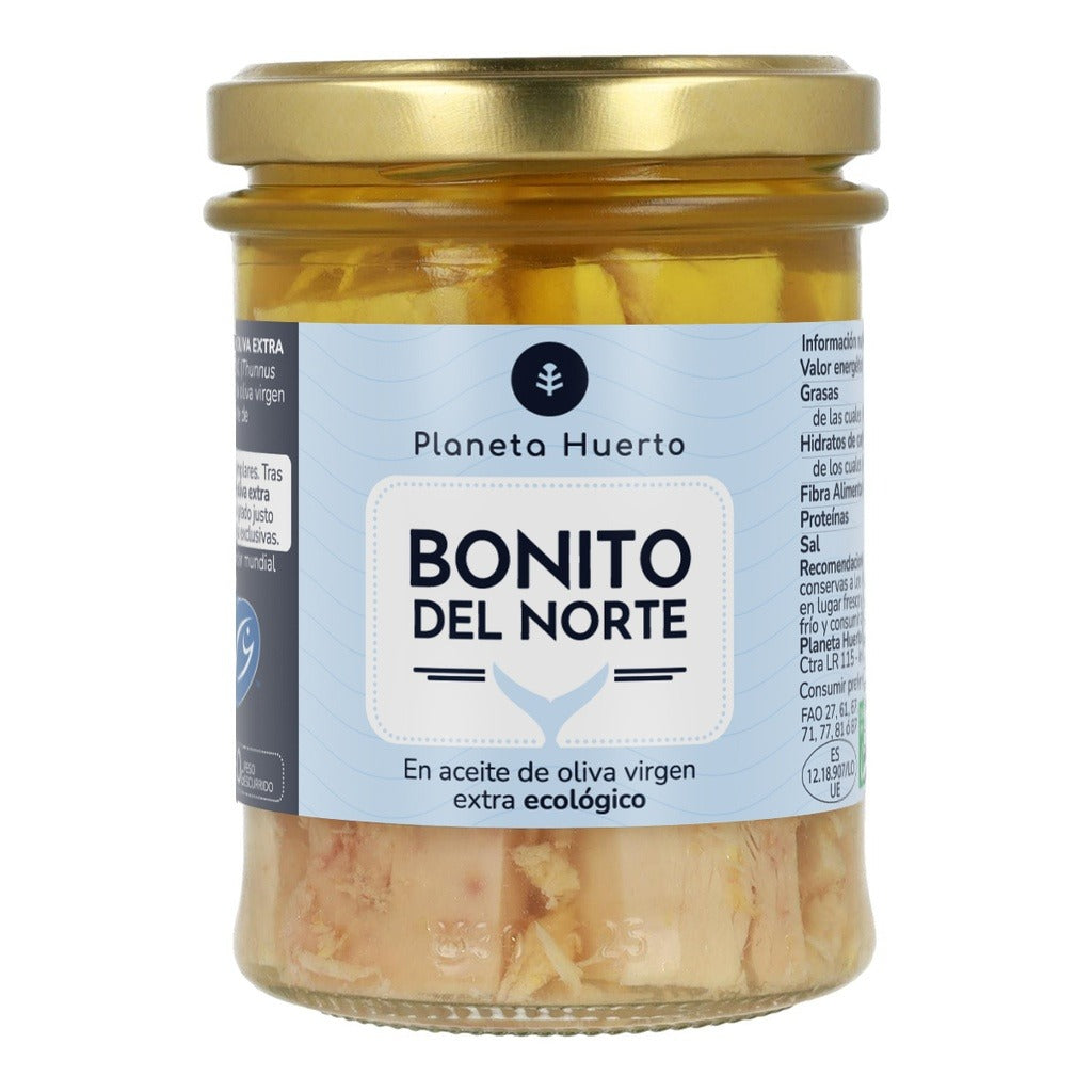 Pack of 12 ECO Planeta Huerto White Tuna in Olive Oil 200 g
