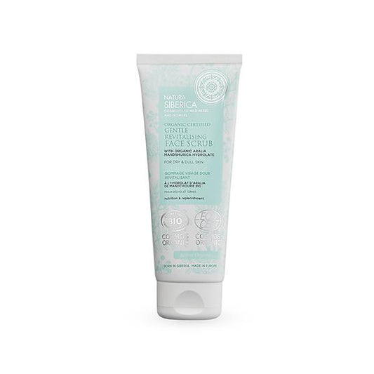 Sanftes revitalisierendes Gesichtspeeling für trockene und stumpfe Haut, zertifiziert biologisch, Natura Siberica, 100 ml