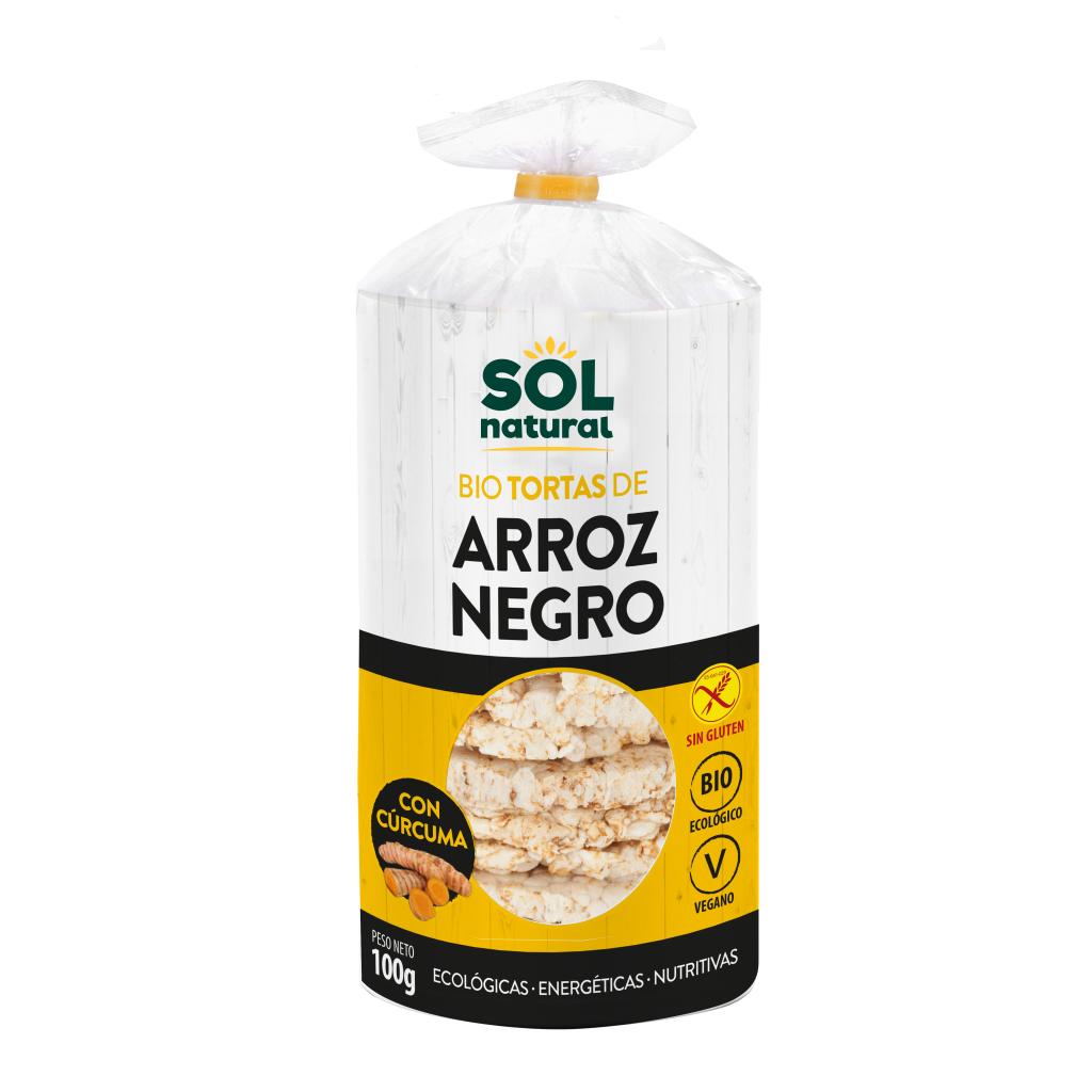 Tortine di riso nero e curcuma Sol Natural 100 g