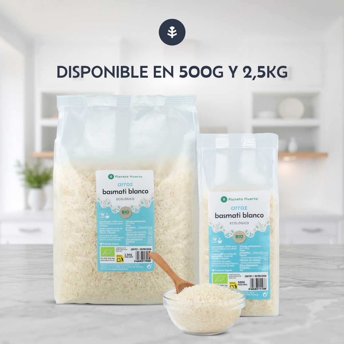 Riz basmati blanc ECO Planeta Huerto 2,5 kg