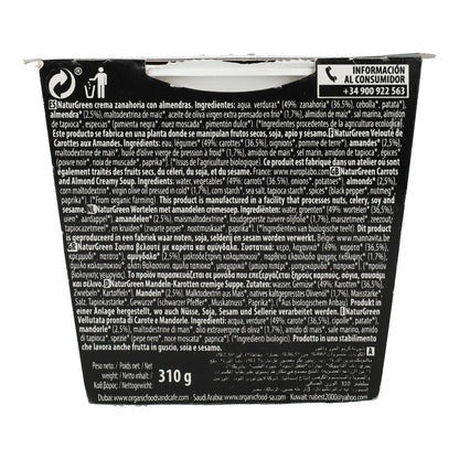 Crème de carottes Naturgreen aux amandes, 310 g