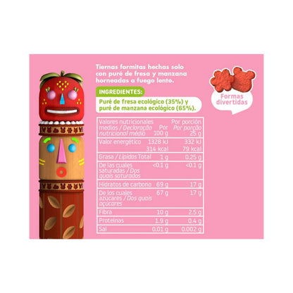 Confezione da 15 snack alla fragola e mela ECO 25 g, Triboo