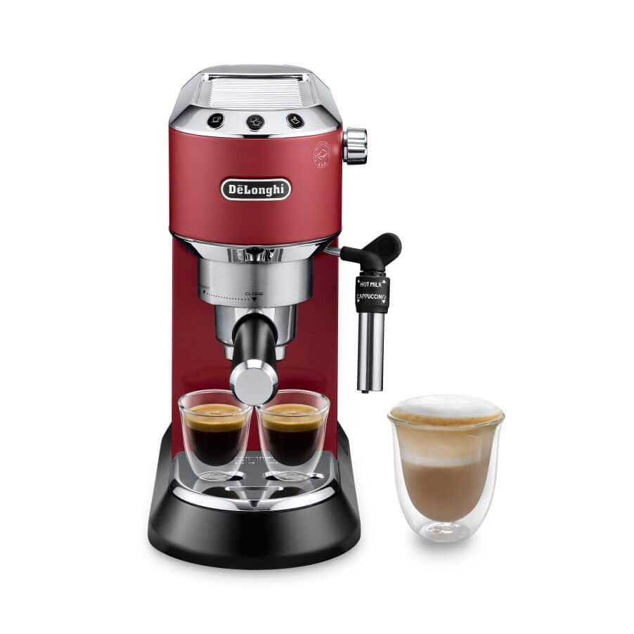 Delonghi Dedica Style Ręczny ekspres do kawy espresso i cappuccino EC685.R czerwony
