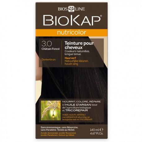 Farba do włosów w kolorze ciemny kasztan Dye 3.0 Biokap 140 ml