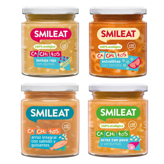 Packung Bio-Gläschen Cachitos Smileat 4 Stück à 230 g