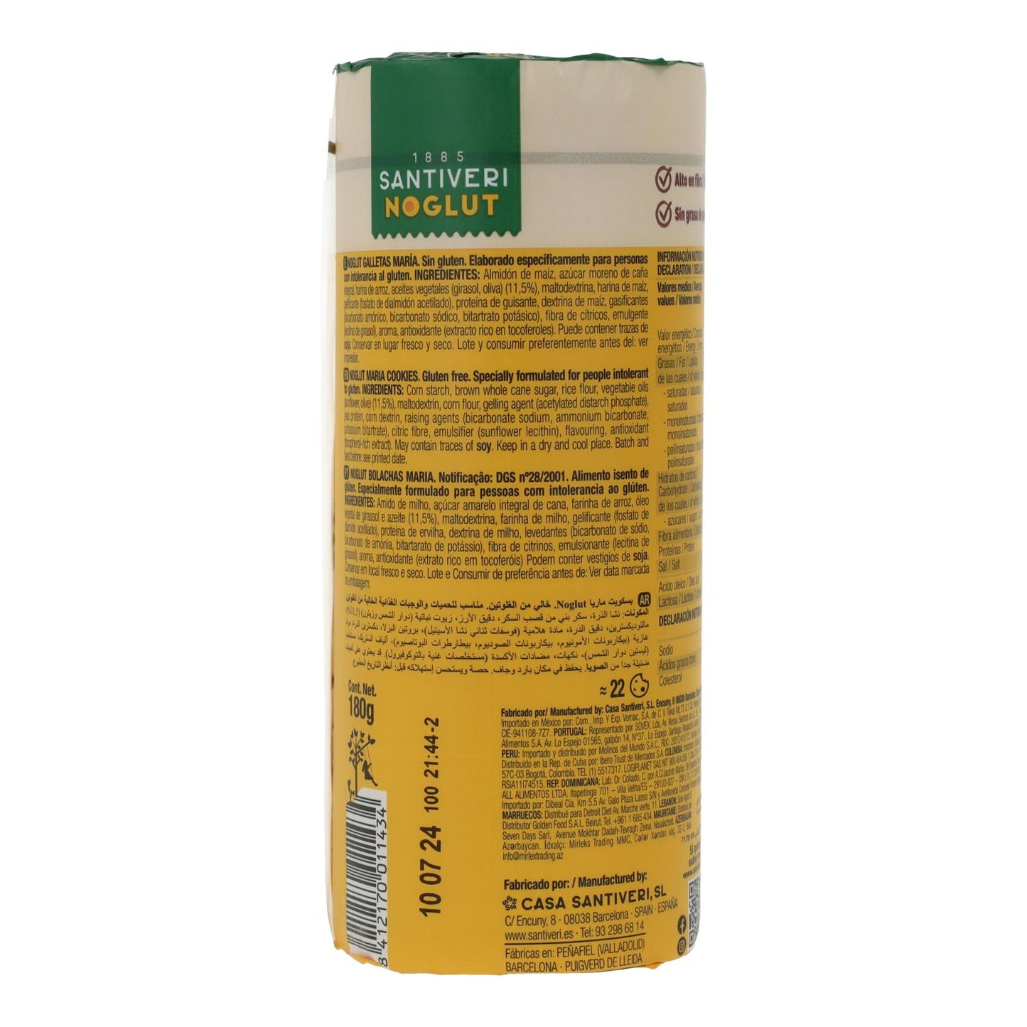 Santiveri Noglut Gluten-Free Maria Biscuits 180 g