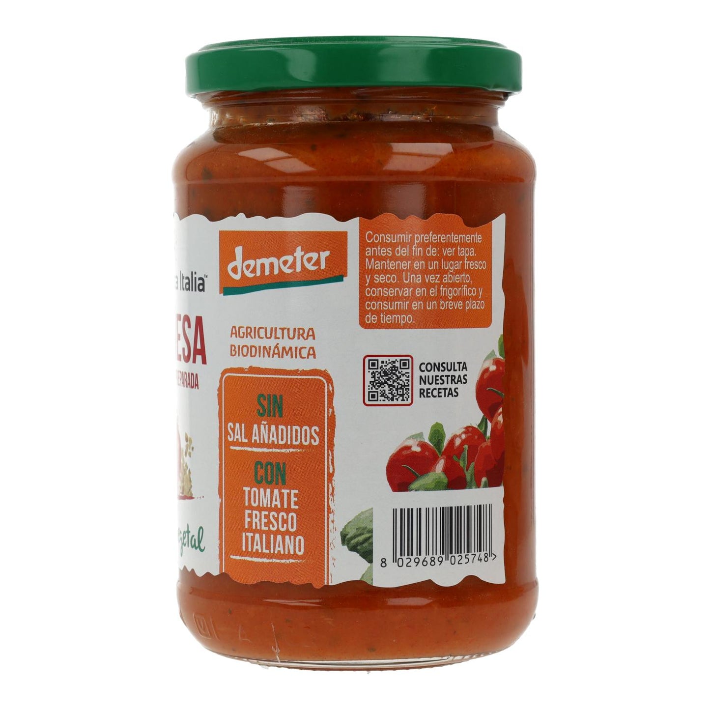 Sauce tomate bolognaise végétalienne bio Demeter Organica Italia 350 ml