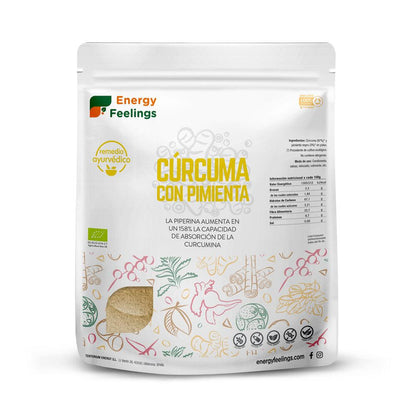 Kurkuma z czarnym pieprzem w proszku Eco  Energy Feelings 200 g