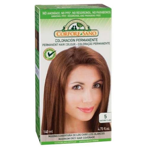 Corpore Sano Permanent Hair Dye No. 5 Light Brown 140 ml