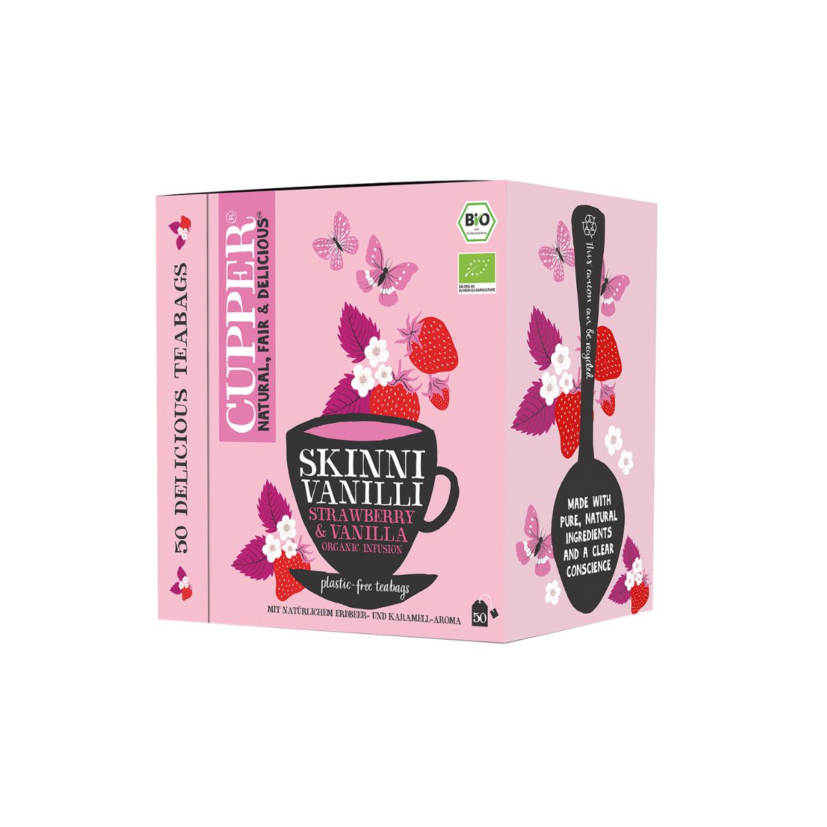 Herbata truskawkowo-waniliowa Bio Cupper 50 torebek