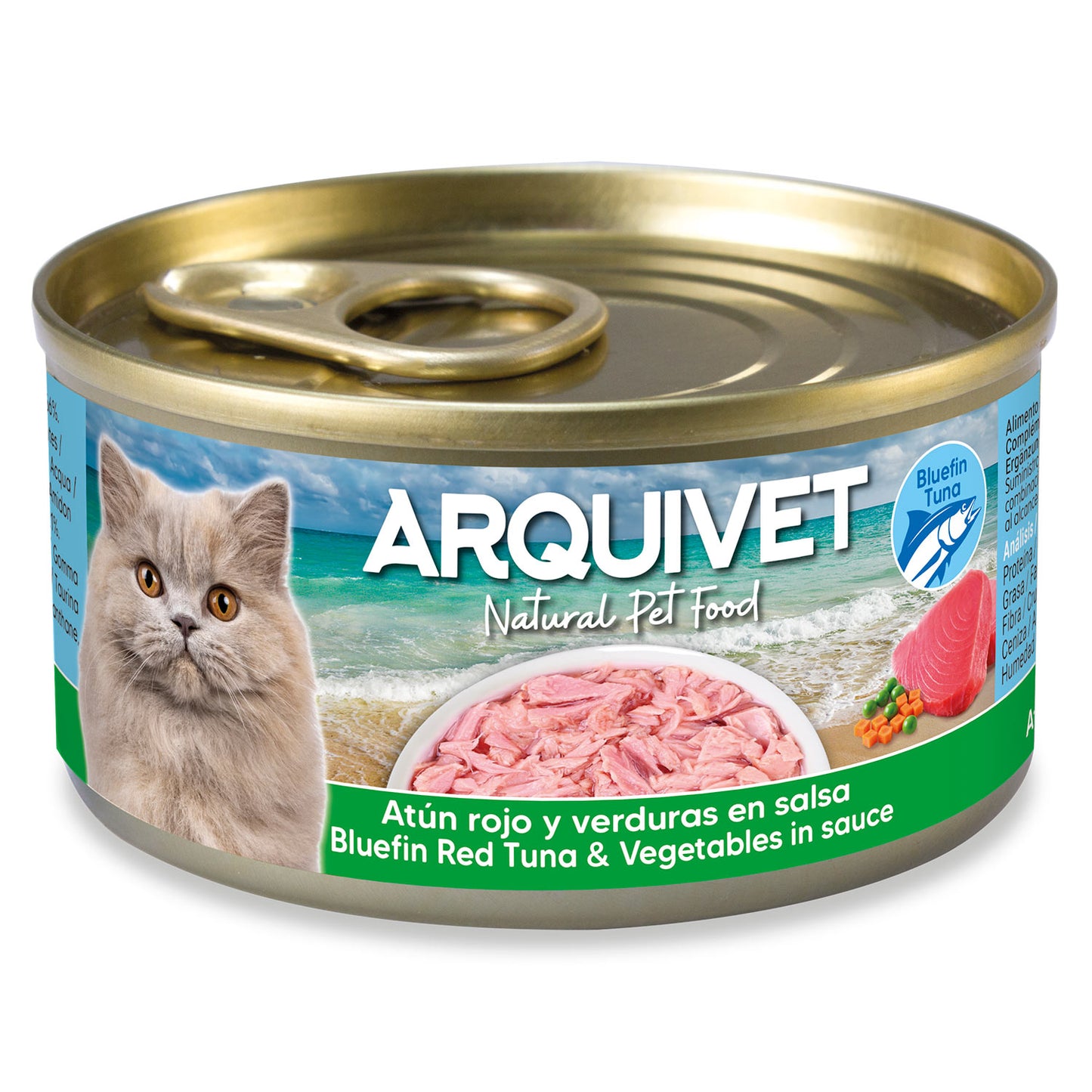 Thon rouge et légumes en sauce Arquivet 80 g Nourriture humide pour chats
