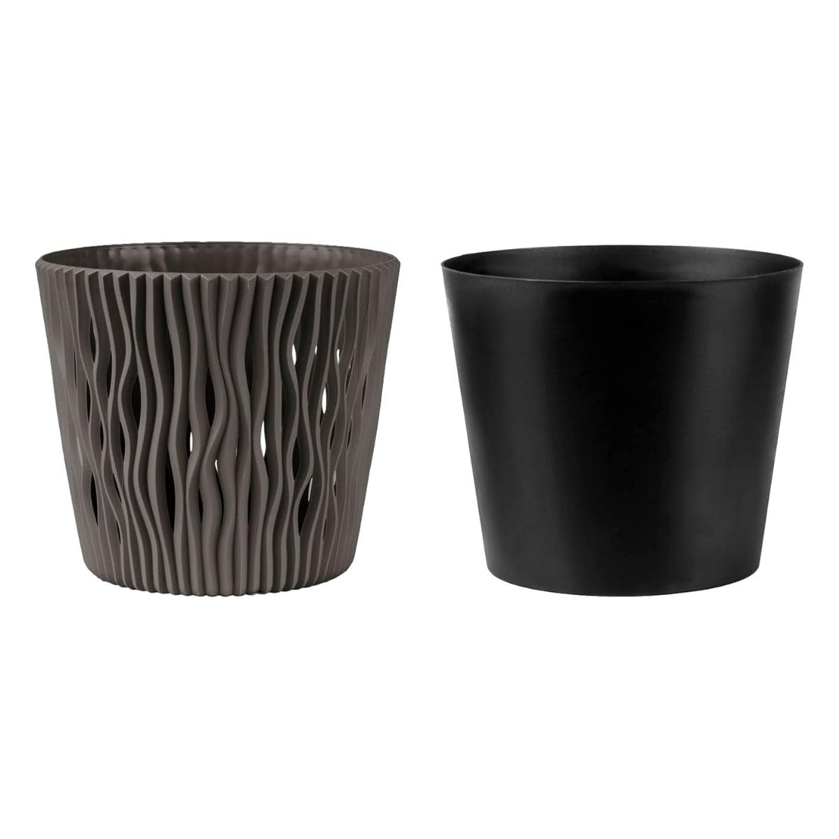 Duna pot with taupe insert D 16 x 14