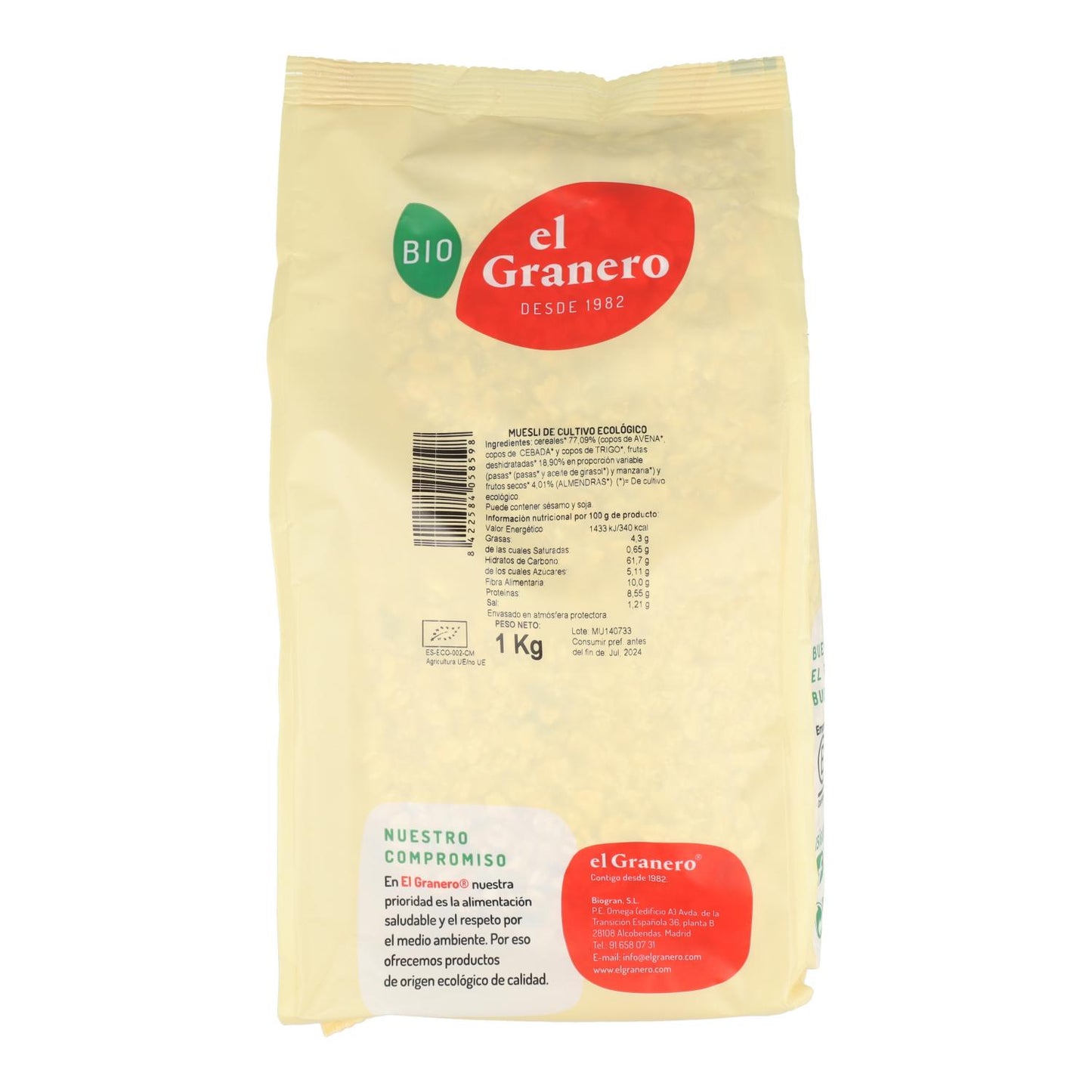 El Granero Organic Muesli 1 kg