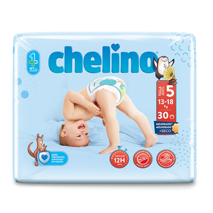 Confezione da 6 x Pannolini T5 Pasitos (13-18 kg) 30 pezzi, Chelino