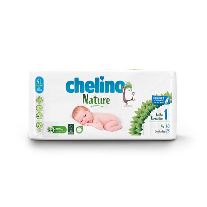 Pack 6x Pañales T1 1-3 kg Chelino Nature 28 Uds