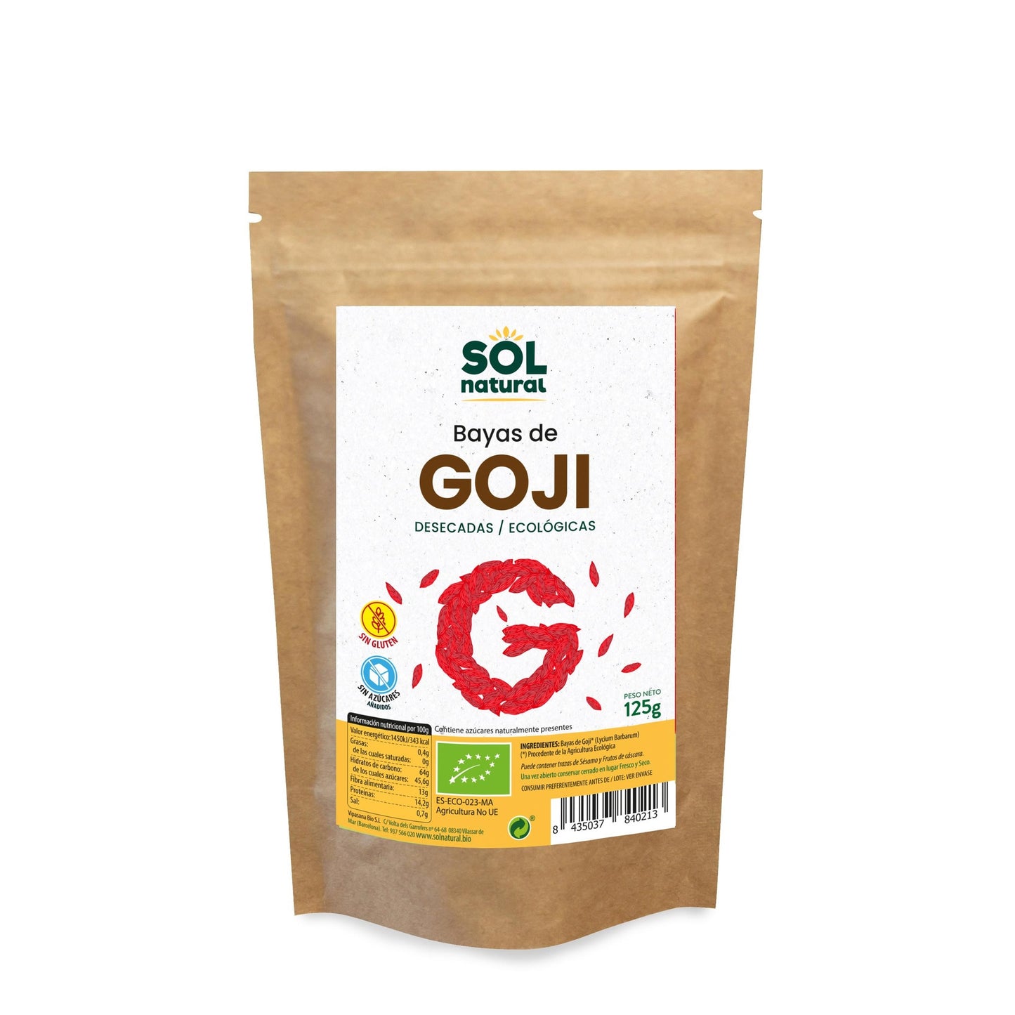 Baies de goji bio Sol Natural 125 g