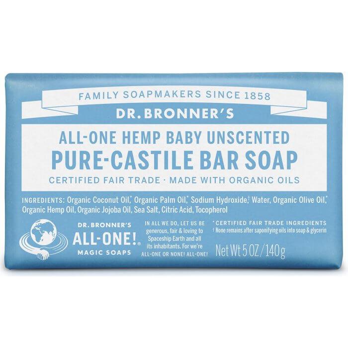 Savon en pain pour bébés Neutre Dr. Bronners 140 g