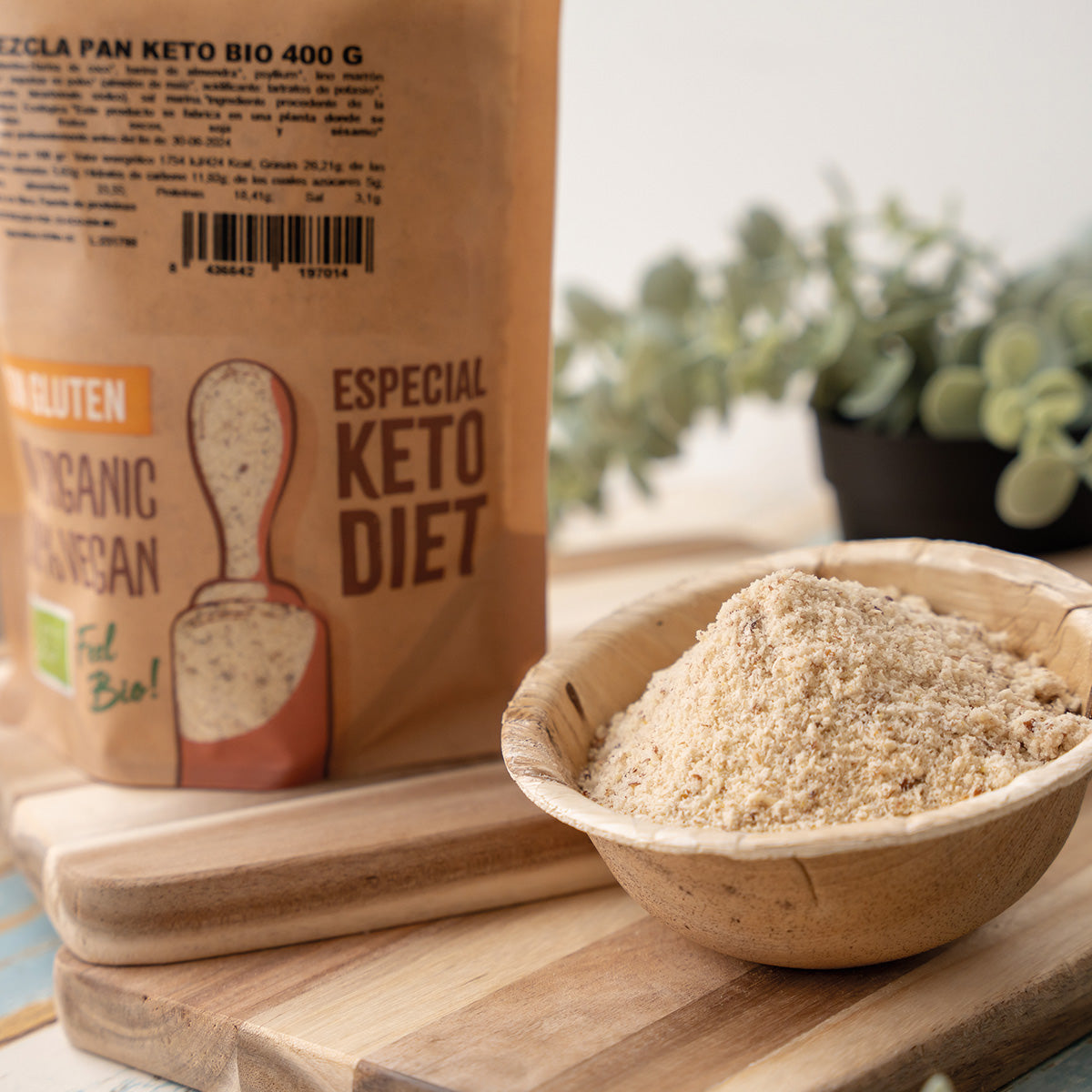 Mélange de farines pour pain Keto sans gluten NaturGreen 400 g