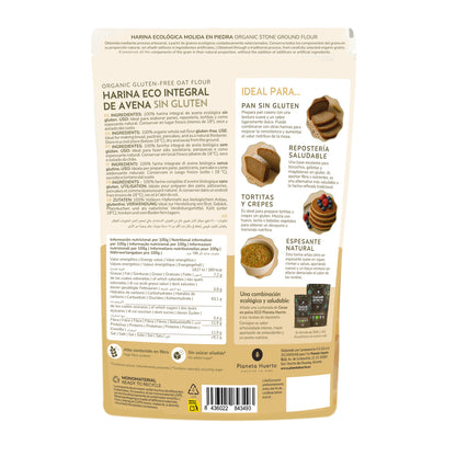 Harina Integral de Avena Sin Gluten Eco Planeta Huerto 800 g