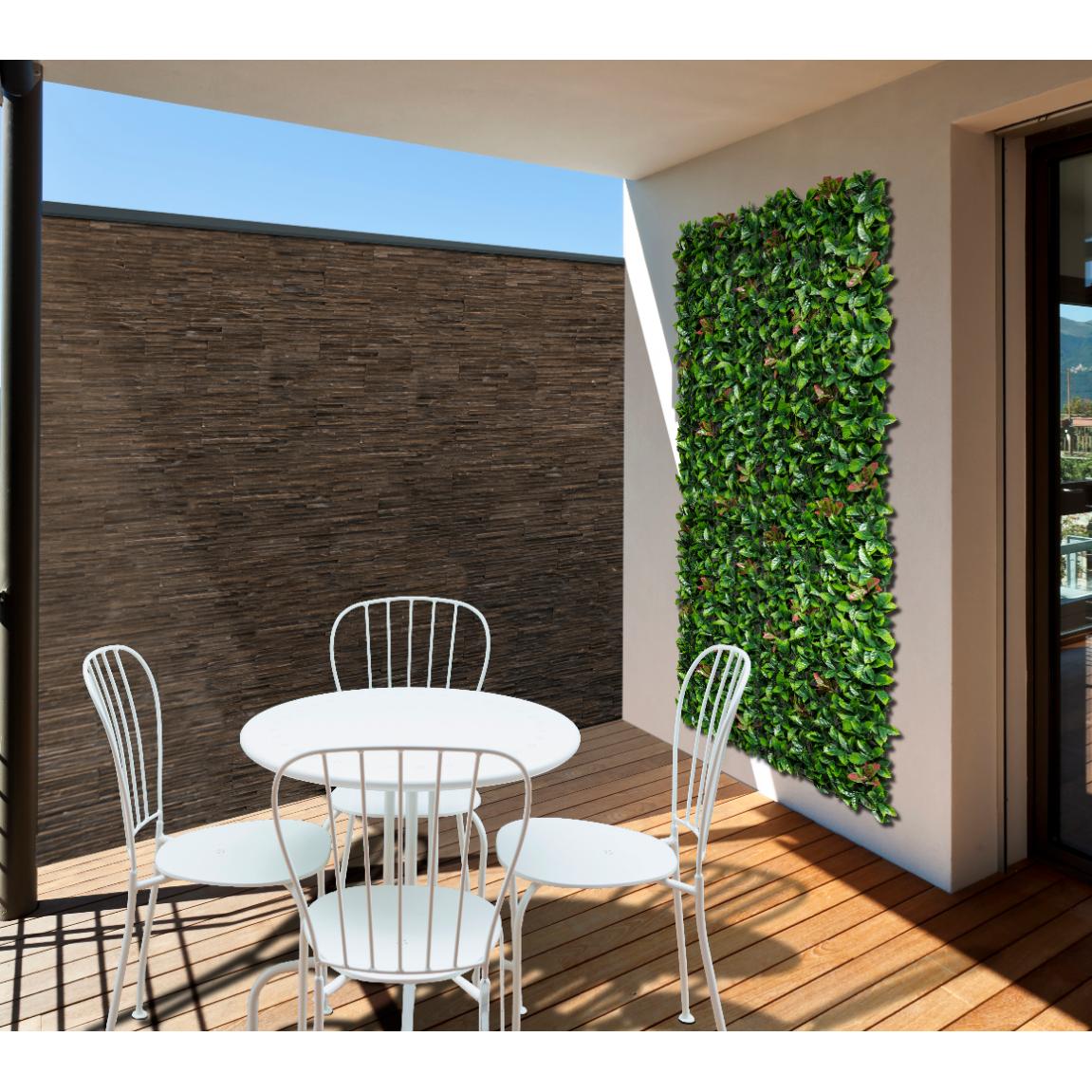 Synthetischer vertikaler Garten Lauro rojo Nortene 1x1 m