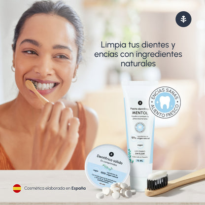 Toothpaste without fluoride Menthol Planeta Huerto 75 ml