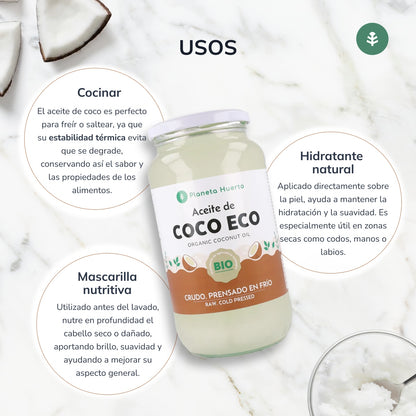 Jungfru kokosnötsolja ECO Planeta Huerto 1L
