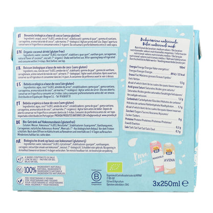 Isola Bio Kokosnussgetränk für unterwegs, 3 x 250 ml