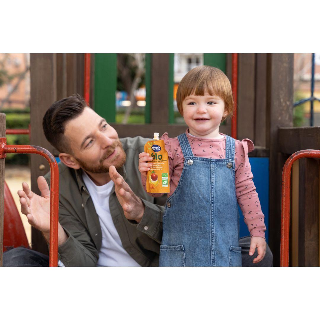 Saszetka z jabłkiem, bananem i marchewką 100% ekologiczna 100 g - Hero Solo