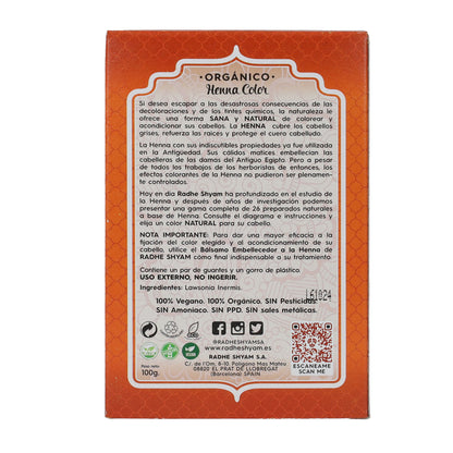 Henna-Pulver Kupfer, Radhe Shyam, 100 g