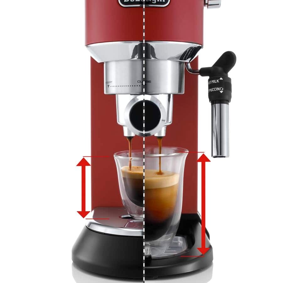 Delonghi Dedica Style Ręczny ekspres do kawy espresso i cappuccino EC685.R czerwony