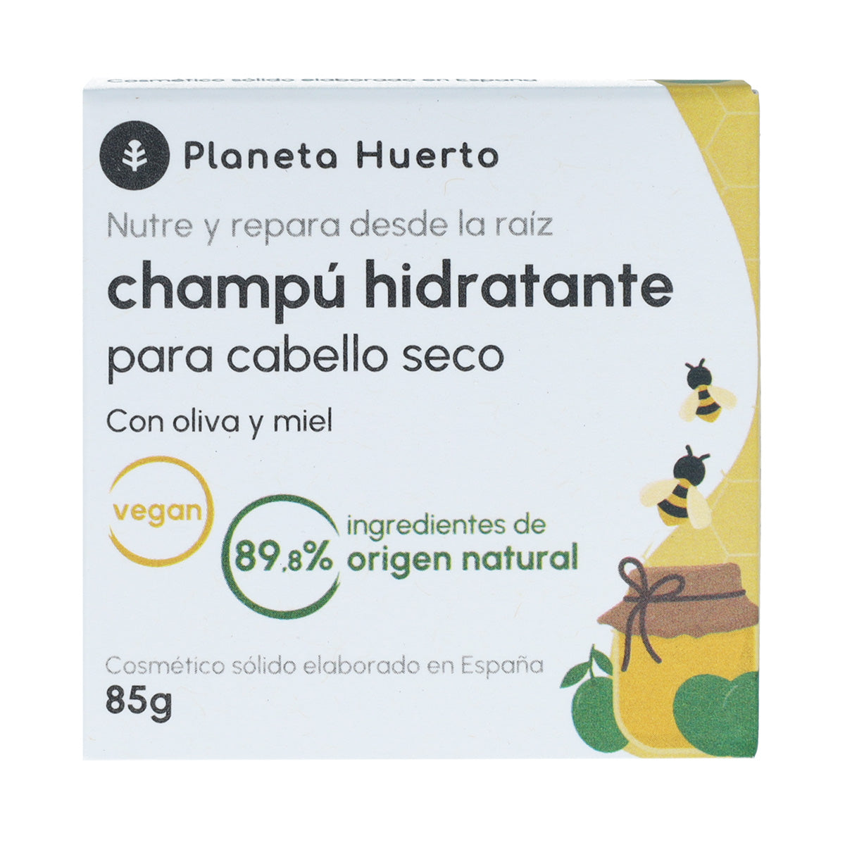 Planeta Huerto Olive & Honig Feuchtigkeitsspendendes Festes Shampoo 85 g