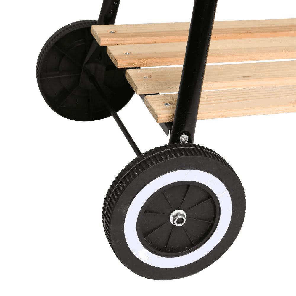 Holzkohlegrill Rect. Schwarzer Wagen 67 x 38 x 83 cm Ldk Garden