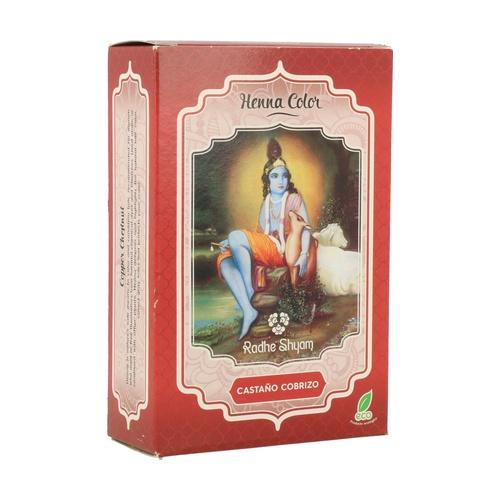 Teinture châtain cuivré Henné en poudre Radhe Shyam 100 g