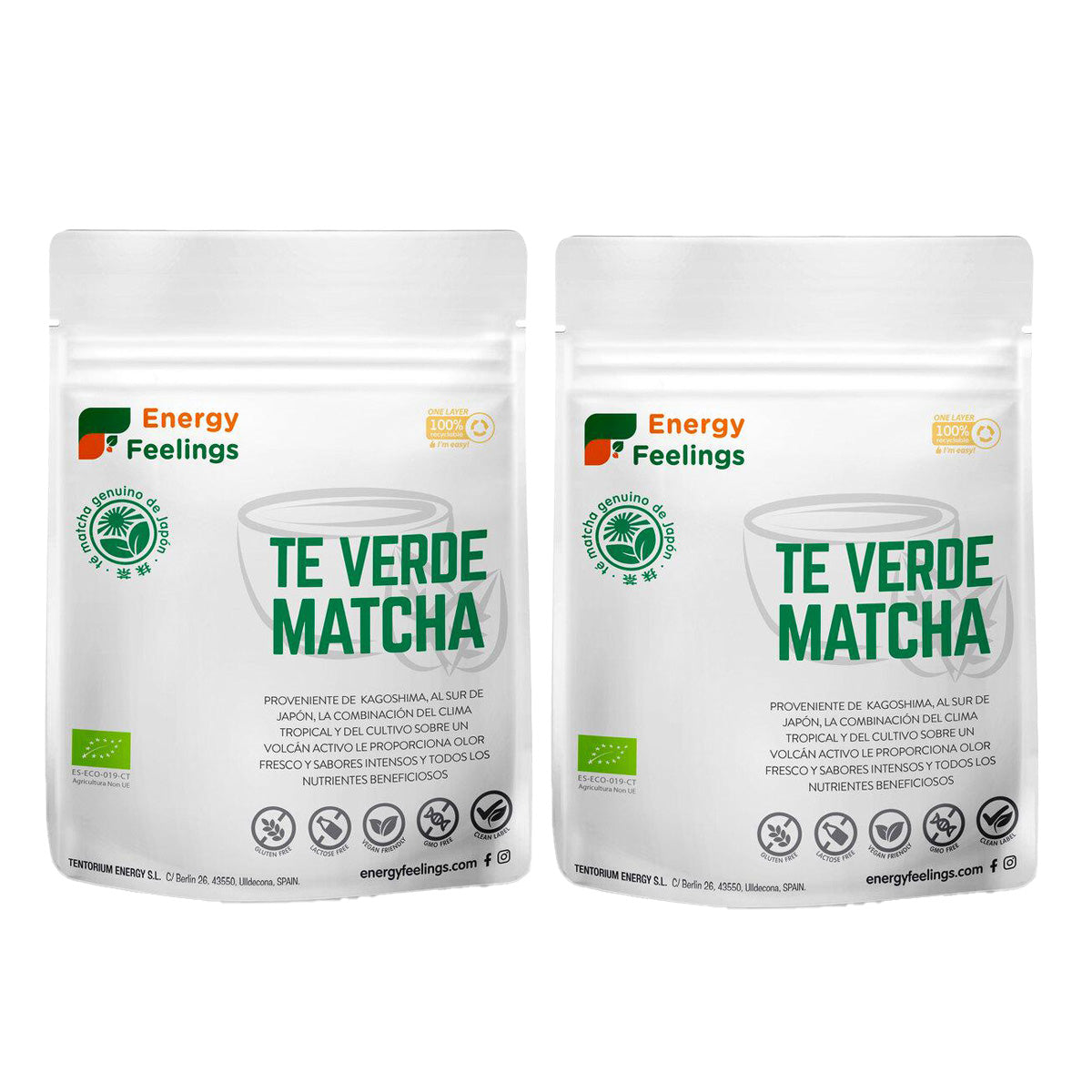 Lot de 2 thés verts Matcha ECO Energy Feelings