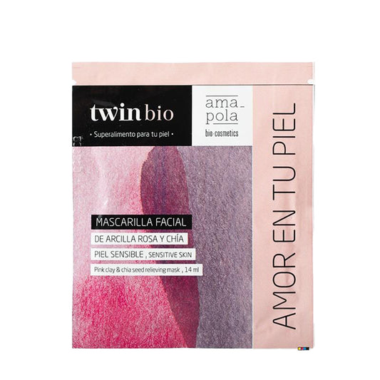 Amapola pink clay and chia face mask sachets 14 ml