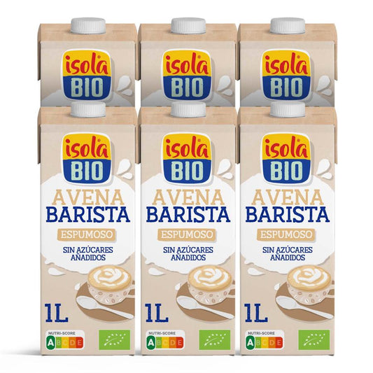 Pakket van 6 stuks Barista BIO haverdrank Isola Bio, 1 l