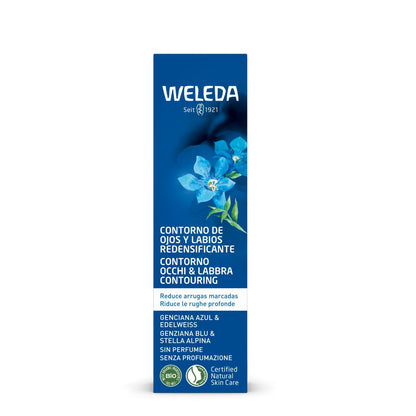 Ögon- och läppkonturkräm med blå gentiana och edelweiss från Weleda 10 ml