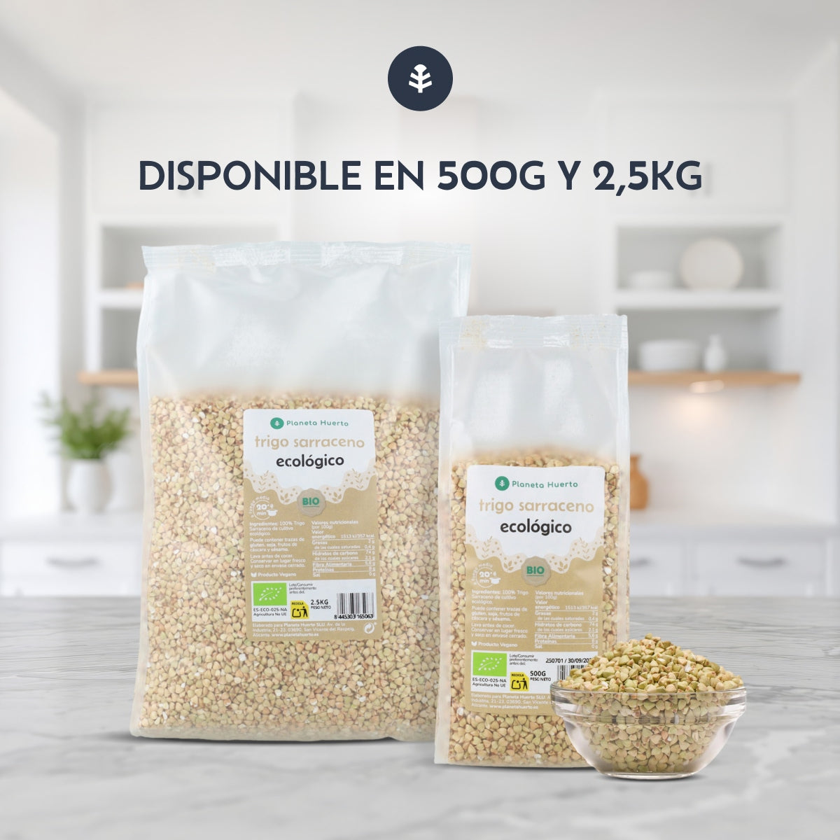 Packung 2x Bio-Buchweizen ECO Planet Garden 500 g
