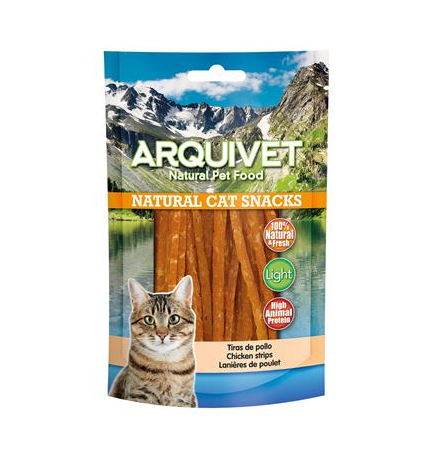 Arquivet Hühnerstreifen 50 g Natürlicher Snack für Katzen