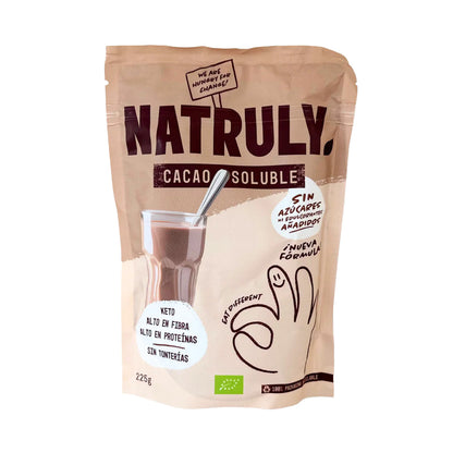 Cacao soluble BIO riche en protéines Natruly 225 g