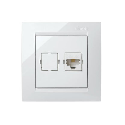 Simon 15 gniazdo telefoniczne białe