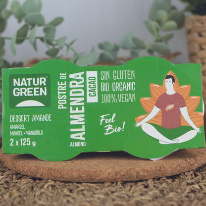 NaturGreen Mandel-Kakao-Dessert, 2 x 125 g