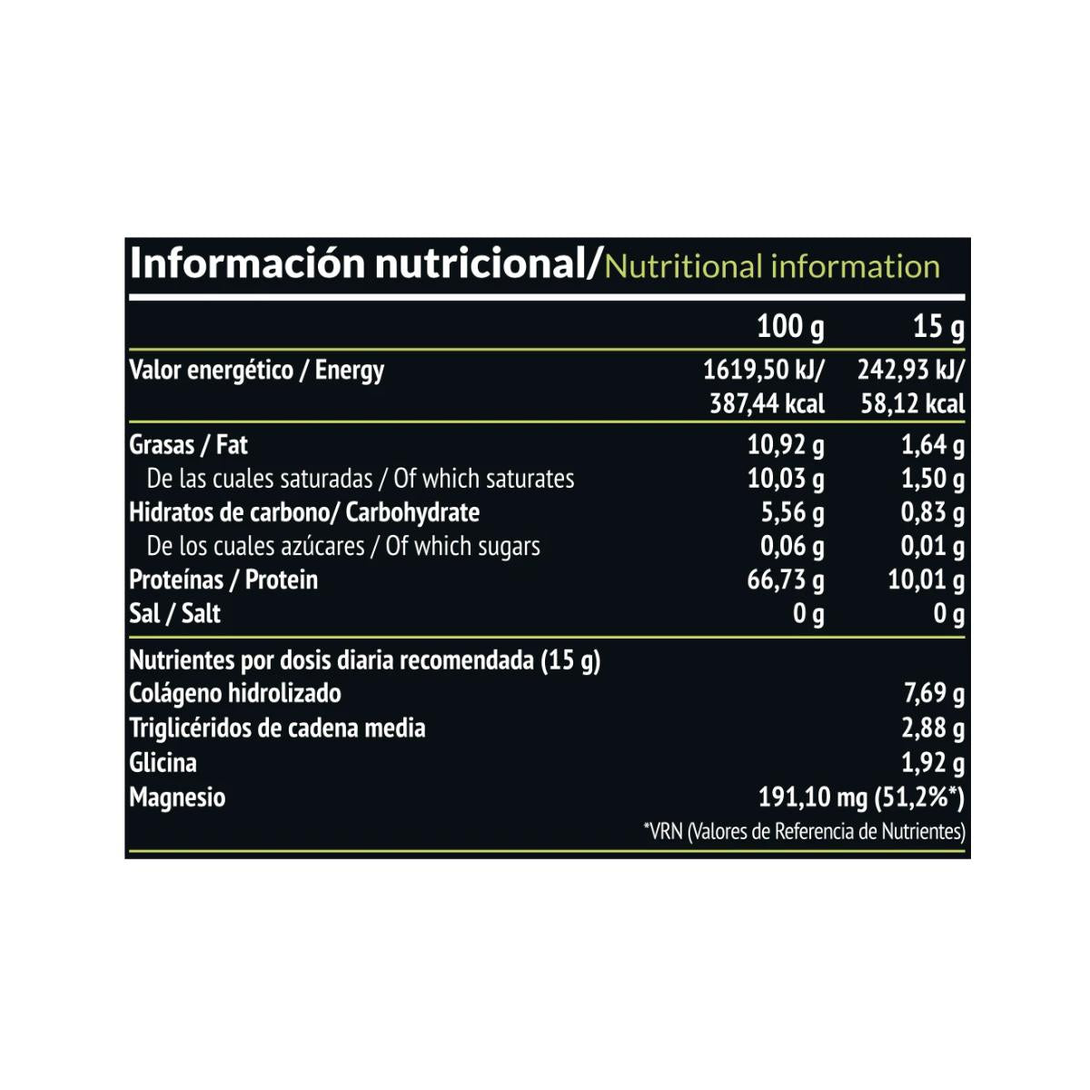 Elisir: Collagene + Olio TCM, 450 g Paleobull Elisir Vaniglia 450 g