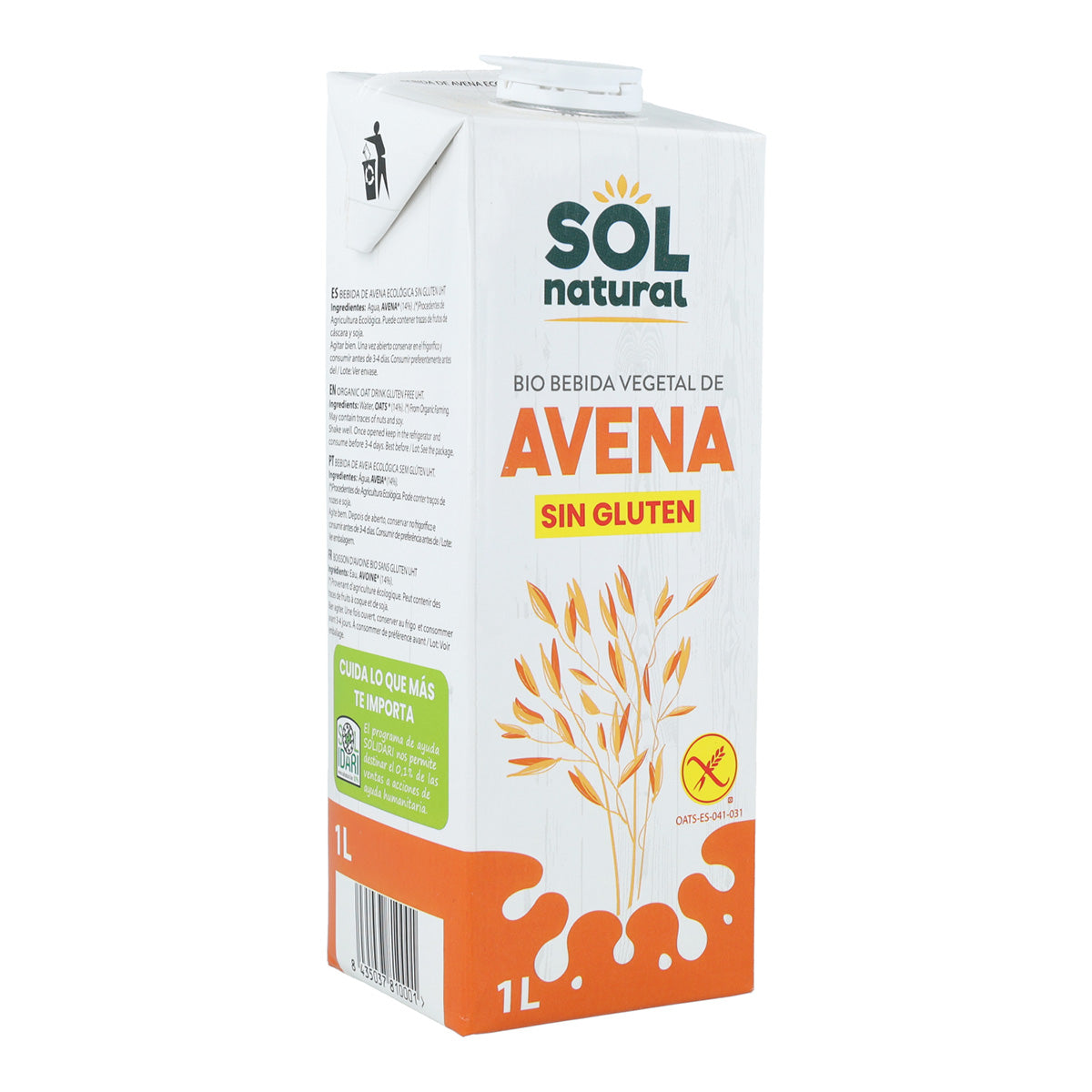 4-pack glutenfri havredryck Bio Sol Natural 1 l